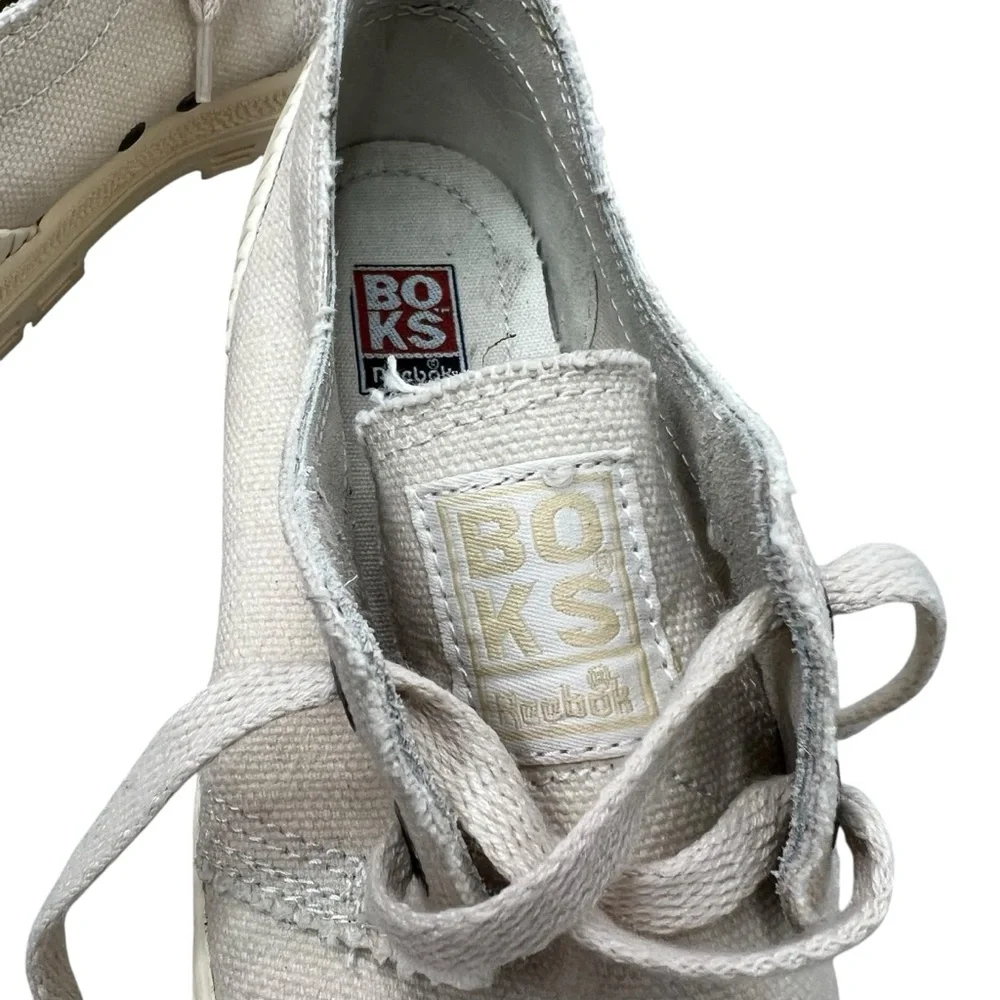 Boks by‎ Reebok Women's Beige Canvas Sneakers 7.5